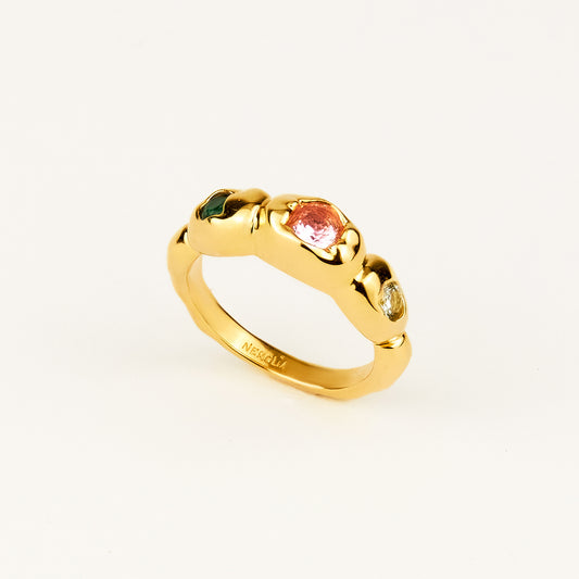 N3 STONE RING GOLD