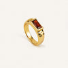 ANILLO N1 ORO GRANATE