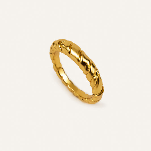 THE ROPE MINIMAL GOLD RING